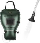 Extremus Rainbow Falls Camping Shower, 6.6 Gallons/25L Camp Shower Bag, Solar Heating Green PVC Bladder, Built in Thermometer, Mesh Pocket, ABS Nozzle System, Portable Solar Shower for Camping