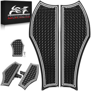 Driver Floorboards with Brake Pedal + Mini Rear Passenger Foot Pegs for Harley Touring Street Glide,Electra Glide,Road Glide,Road King 1984-2026