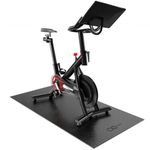 Cycleclub Exercise Bike Mat for Treadmill & Spin Bike & Home Gym Exercise Equipment Mat, 6MM Thick Floor Mat for Indoor Stationary Bike Trainer, Hardwood Floor & Carpet Exercise Equipment Mats…