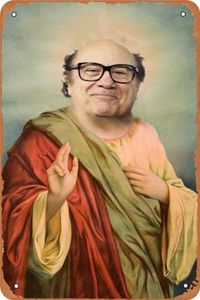 Danny DeVito Master Funny Poster Retro Metal Sign for Cafe Bar Pub Office Home Wall Decor Gift Vintage Tin Sign 12 X 8 inch