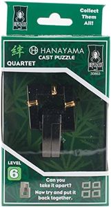 Bepuzzled, Quartet Hanayama Metal Brainteaser Puzzle Mensa Rated Level 6, for Ages 12 and Up