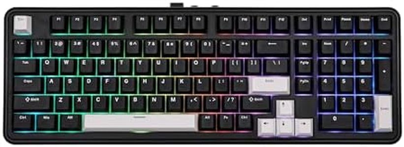 EPOMAKER TH99 Wireless Mechanical Keyboard, Quiet Gaming Keyboard, 8000mAh,Creamy Gasket,RGB Backlit,Numpad,PBT Keycap,Lubed Silent Switch,Hot Swappable,for Gamers/Office (Black)