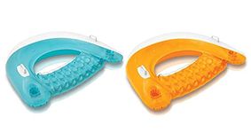 INTEX Sit Float 'n Classic Inflatable Raft Swimming Pool Lounge - (Set of 2)(Colors May Vary)