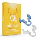 Airmax nasal dilator | Breathe better with Airmax | Against nasal congestion - Sport version - Pack guaranteed fit small & medium size, 6-month relief | Airmax is used by athletes to improve performance!