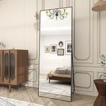 BEAUTYPEAK Full Length Mirror, 64"x21" Floor Mirror, Standing Mirror Full Length, Hanging or Leaning Against Wall Floor Body Mirror for Bedroom Living Room, Black…