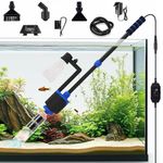 AQQA DC 36W Electric Aquarium Vacuum Gravel Cleaner 6-in-1 Multifunctional Fish Tank Cleaning Kit for Remove Dirt, Change Water, Wash Sand, Turtle Water Shower, Water Circulation with Adjustable Power