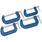 Draper 38368 Heavy Duty C Clamp Set, 4 Pieces , Blue