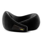 Frido Travel Neck Pillow | Premium Memory Foam Neck Pillow for Flight Travel, Car Sleeping | Adjustable Head Rest, Neck Rest Travelling Pillow for Sleeping Head Support | Core Black Colour, Pack of 1