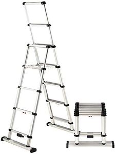 Telesteps 12ES OSHA Compliant 12 ft Reach Professional Wide Step Telescoping A-Frame Ladder
