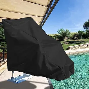 Swimming Pool Lift Chair Protective Cover, 600D Heavy Duty Outdoor Pool Lift Chair Protective Covers,Compatible with Global Lift Corp - Inground Pool Organizer Accessories, Black