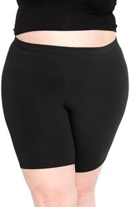 Women's Cotton Biker Shorts Black 5X