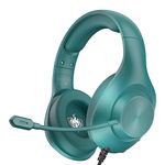 Gaming Headset PS4 Headset, Wired Headset with 7.1 Surround Sound, Gaming Over Ear Headphones with Noise Cancelling Flexible Mic Memory Earmuffs, for PC/PS5/PS4/XboxSeries X/S/Switch (Green)