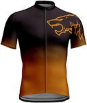 Beokeuioe Cycling Jersey Short Sleeve Men's Cycling Jersey Short Sleeve Summer Breathable Quick Drying Lightweight Cycling Clothing Men's Cycling Jersey Summer, orange, XXL