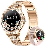 Smart Watches for Women with 2 Watchband Phone Call Messages Notification Voice Assistant Android iOS Compatible Fitness Tracker Heart Rate/Blood Pressure/Blood Oxygen Lady Smartwatch for Women Girl