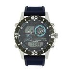 Fastrack Quartz Analog Digital Grey Dial Silicone Strap Watch For Men-NS38035SP02