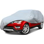 Leader Accessories Full Car Cover Premium 5 Layers Waterproof Breathable Vehicle Cover Universal Fit (SUV-187"x73"x70",Grey,Outdoor)