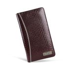 HAMMONDS FLYCATCHER Genuine Leather Passport Cover for Men, Passport Cover for Women, RFID Passport Holder for Men Travel Accessories, Passport Bag for Man, 7 ATM Card Slots - Croc Redwood
