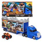 Monster Jam, Official 2-in-1 Transforming Hauler Playset with Exclusive 1:64 Scale El Toro Loco Die-Cast Monster Truck