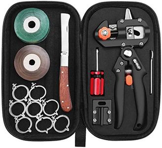 FUJIWARA Garden Grafting Tool, Multifunctional Pruning Scissors Kit, U-Graft/V-Graft/Omega-Graft Seedling for Fruit Tree Grafting Set,Including Grafting Tapes, Grafting Knife & Replacement Blades