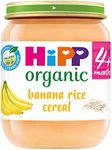 HiPP Organic Banana Rice Cereal Baby Food Jar 4+ Months (6 x 125g)