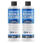 Universal Descaling Solution (2 Pack, 4 Uses Total), Designed For Keurig, Ninja, Nespresso, Delonghi and All Single Use Coffee and Espresso Machines, Coffee Machine Descaler Made in the USA