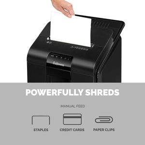 Fellowes AutoMax 100M Paper Shredder – 100-Sheet Auto Feed, P4 Security, 23L Bin, Black
