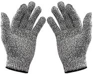 Ubei 5-Level Cut Resistant Gloves Food Grade Safety Cutting Gloves for Kitchen Cut Vegetables Kill Fish Slaughter Skid 1Pair (Medium)