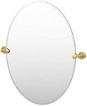 Gatco 4239 Latitude II 26.5" H Oval Mirror Brass