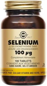 Solgar Sélénium 100 µg - Antioxydant - Contre le stress oxydatif - Beauté des ongles et des cheveux - Complément alimentaire - Flacon de 100 comprimés