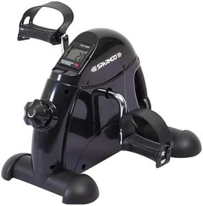 Sparnod Fitness SMB-475 Arm & Leg Mini Exercise Bike with LCD Display, Adjustable Resistance, Portable Under Desk Pedal Exerciser for Home & Office Workout, Compact Steel Frame, 120kg Capacity
