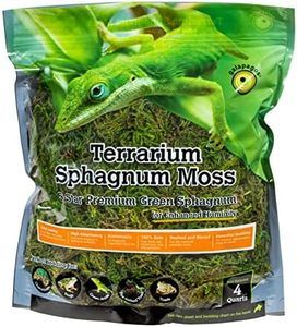 Galápagos (05213) Terrarium Green Sphagnum Moss, Natural, 4 Quart