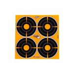 Allen Company EZ Aim® Adhesive Splash Reactive Paper Shooting Targets, 3" Bullseye, 4 Targets Per Sheet, 12-Sheets, Black/Orange