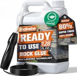 Shabebe Rock Glue with Battery Powered Sprayer, 1 Gallon Ready-to-Use Mulch Glue for Landscaping, 100% Water-Permeable, Pet-Safe Non-Toxic Landscape Glue Spray for Rocks Binder, Pea Gravel Stabilizer