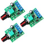 WayinTop 3pcs PWM Low Voltage Motor Speed Controller DC 1.8V 3V 5V 6V 12V 2A 1803BK 1803B Adjustable Driver Switch with Speed Control Knob (Pack of 3)