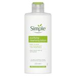 Simple Kind to Skin Purifying Cleansing Lotion Cleanser for Sensitive Skin Gently Removes Makeup and Impurities 200 ml