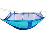 IRIS Camping Hammock with Mosquito net, 2 Person Ultralight Portable Windproof, Anti-Mosquito, Swing Sleeping Hammock Bed with Net for Outdoor, Hiking, Backpacking, Travel,etc