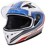 Zorax Red/Blue/White/Black S (55-56cm) Full Face Motorbike Motorcycle Adult Helmet ECE 22.05 Approved