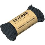 EXTEDRG 31 Meters Paracord Rope 4mm for Garden Tarp Tent Outdoor Camping Rope (Black)