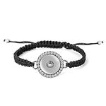 Ginger Snaps BLING 1 SNAP WOVEN BRACELET SN90-37 Fashion Bracelet Interchangeable Jewelry Accessory