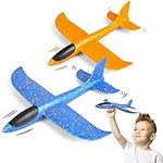 EPP Throwing Foam Glider Airplane 2 Pcs Outdoor Game Flying Sport Toys for 3 4 5 6 7 8 Year Old Kids Boys Girls Children Gifts Present