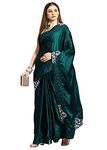 TRENDMALLS Women's Crape Silk Heavy Embroidred saree