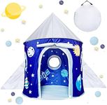 Toy Gifts for 1-7 Year Old Kids Boys, Pop Up Play Tents for Kid, Space Rocket Toys for Toddler Boy Birthday Present, Kids Outdoor Toys Foldable Playhouse for Boy Toddlers Child Gift