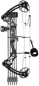 MOTION ZEUS Lightweight Compound Bow Package Fully Adjustable for Adults and Teens,23.5"-31" Draw Length,0-70LBS Draw Weight,Up to 320 FPS,Limbs Made in USA,Hunting Bow Archery Set