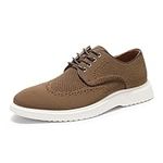 Bruno Marc Lace-Up Comfortable Fashion Shoes, Brown, 10.5