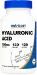 Nutricost Hyaluronic Acid Capsules 100mg,120 Vegetarian Capsules - Gluten Free, Non-GMO