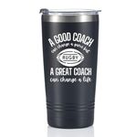 Onebttl Rugby Gifts, Rugby Coach Gifts for Men, 20 oz Travel Tumbler with Lid and Straw, Gift Box and Card Included, Great Coach