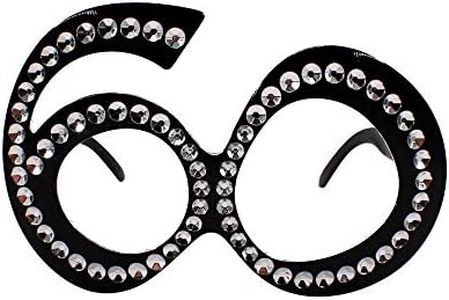 Carnavalife Gafas de Disfraz para Cumpleaños, Con Diseño de Número 60. Perfectas para Aniversario, Cumpleaños y Fiestas de Disfraces.