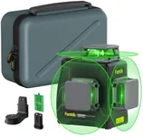 Fanttik D12 PLUS Laser Level Self Leveling 3 × 360°, 3D Green Cross Line, 5200 mAh Battery Rechargeable, Pulse Mode, Magnetic Bracket, Carrying Case, for Construction and Picture Hanging