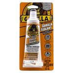 Gorilla 100% Silicone Sealant Caulk, All Purpose, Waterproof, 2.8oz/82ml Squeeze Tube, Clear Transparent, (Pack of 1), 8190001