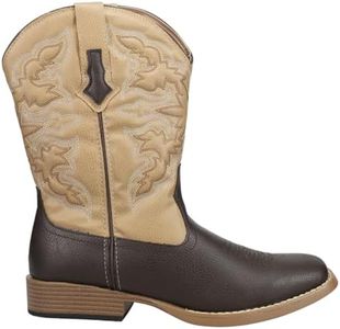 ROPER Men's Classic Square Toe Cowboy Boots Western, Brown, 8